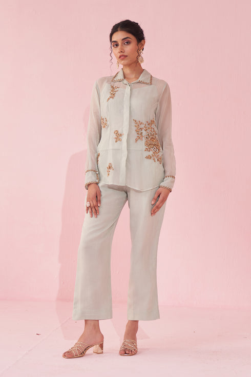 Gulmina Pale Blue Shirt Pant Set